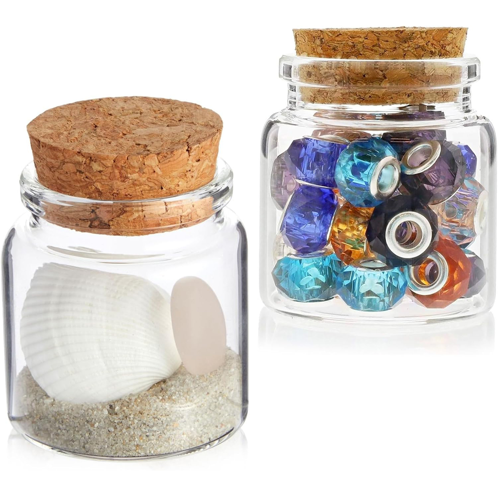 Candle Making Glass - 12/24pcs Small Glass Jars with Cork