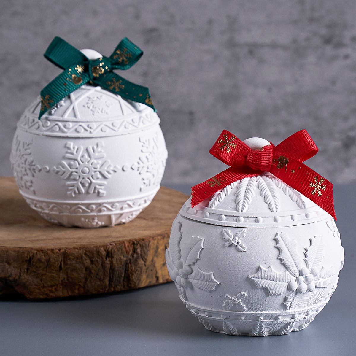 Candle Making Kit Xmas - Christmas Round Ball Candle Jar Silicone