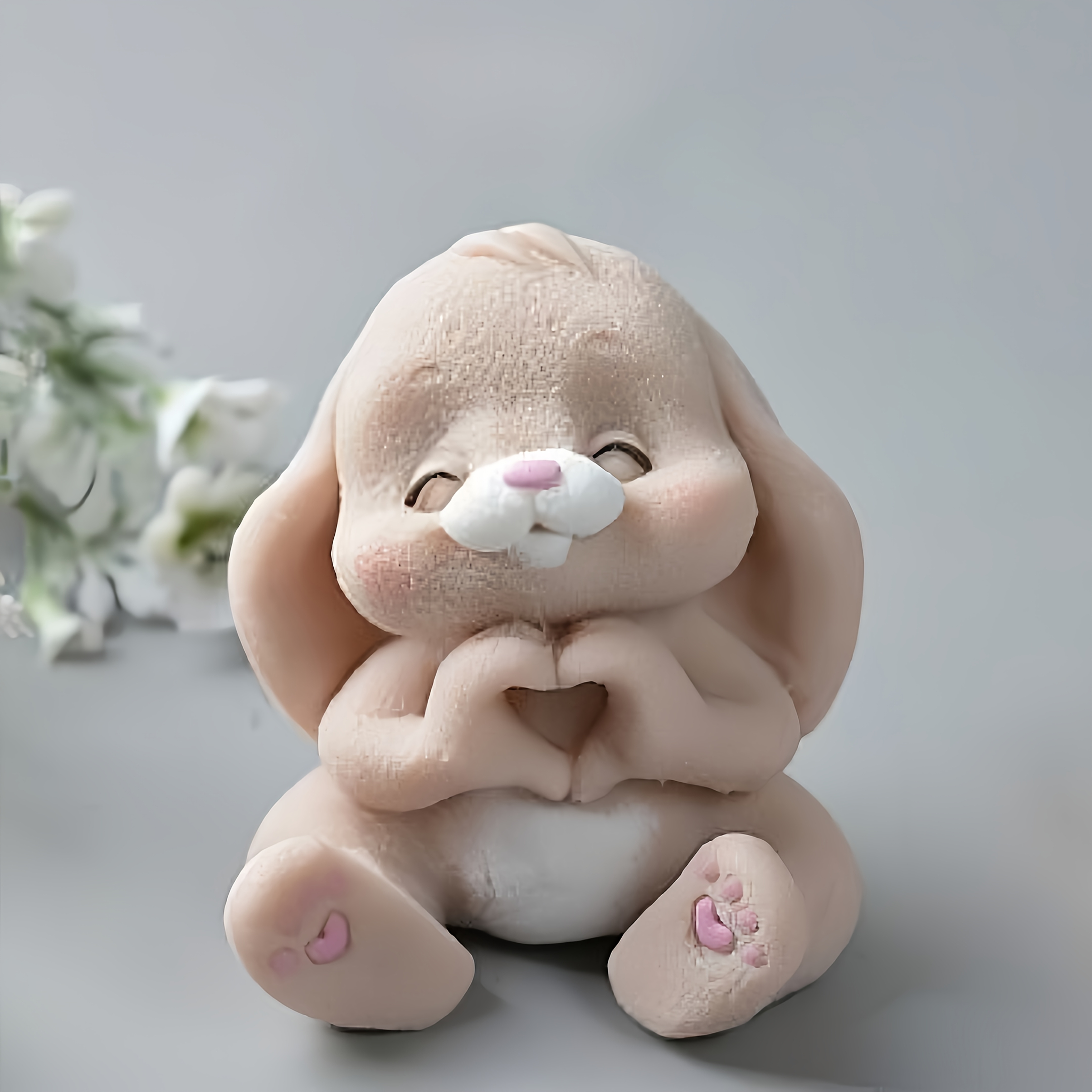 Candle Making Moulds - 1pc Adorable Rabbit Resin Silicone Mold