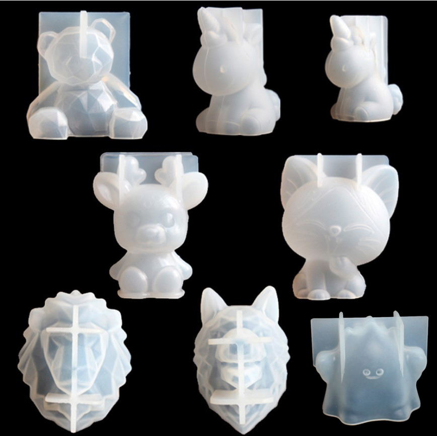 Candle Making Moulds - Transparent Unicorn Silicone Epoxy Resin Molds