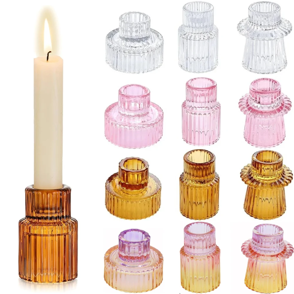 Candle Making Glass - 3Pcs/set Double Sided Glass Candlestick Holders