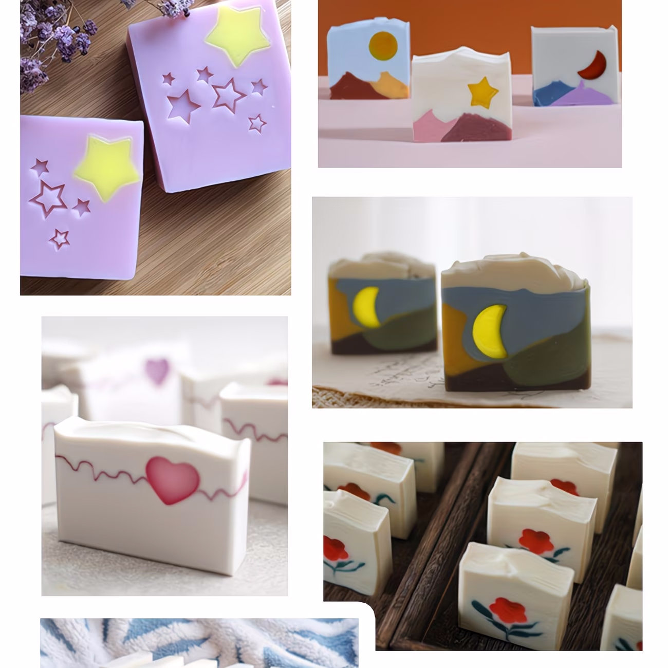Candle Making Youtube - Silicone Tube Mold Star Heart Flower