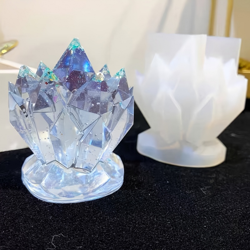 Candle Making Moulds - 1pcCrystal Cluster Decorative Silicone Mold Candle