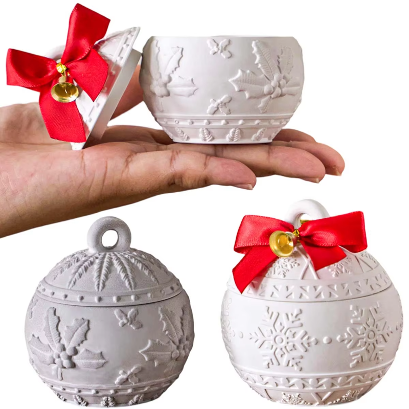 Candle Making Kit Xmas - Christmas Relief Snows Berry Candle Jar