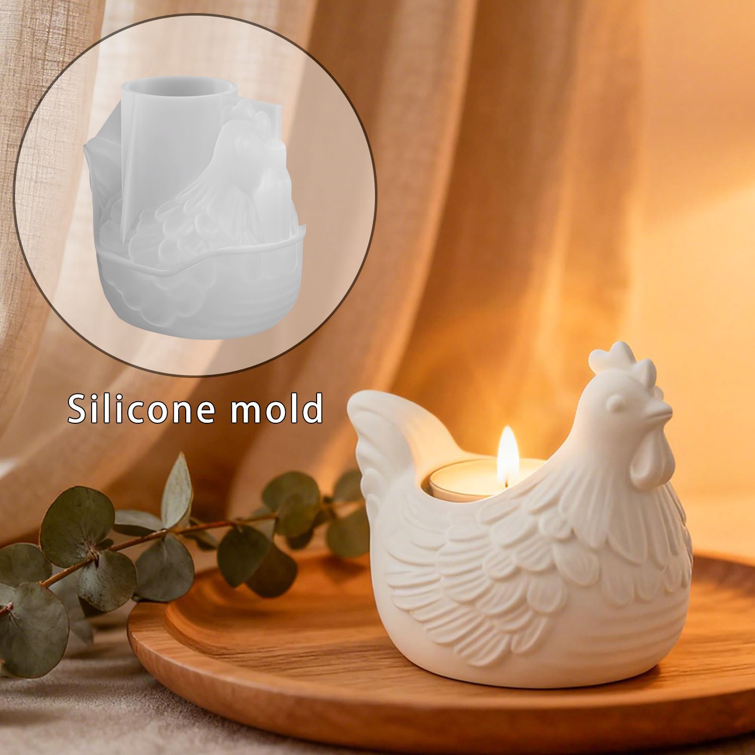 Candle Making Moulds - DIY 3D Little Chicken Candle Holder