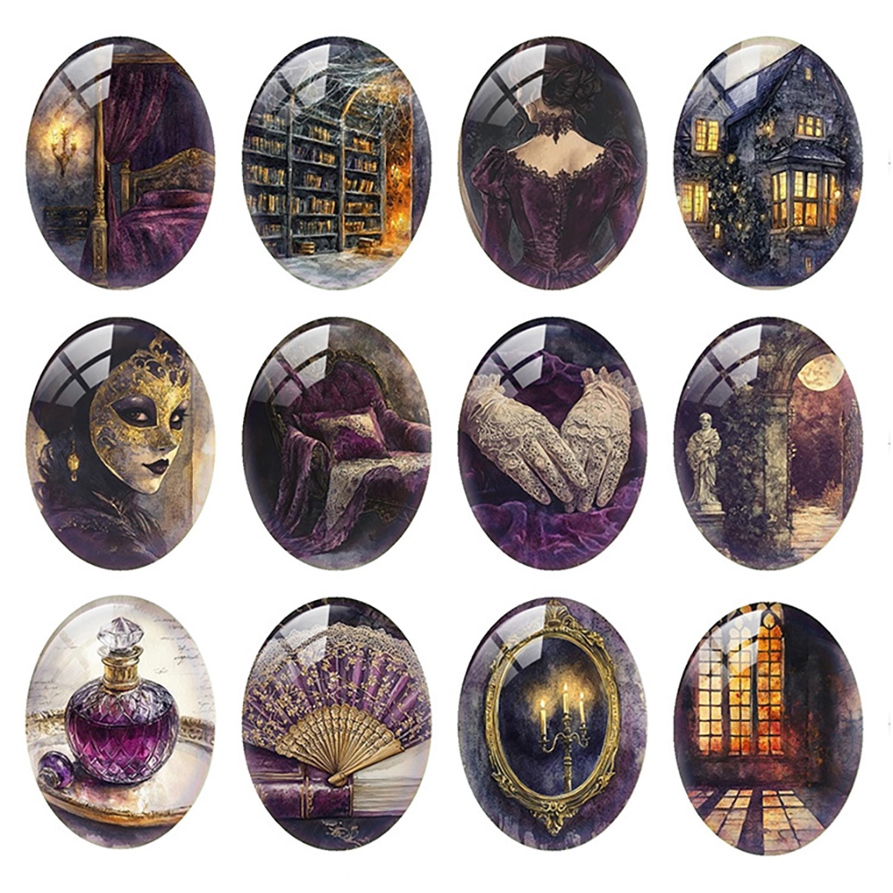 Candle Making Glass - 10pcs/lot Halloween Purple Gothic Girl Haunted