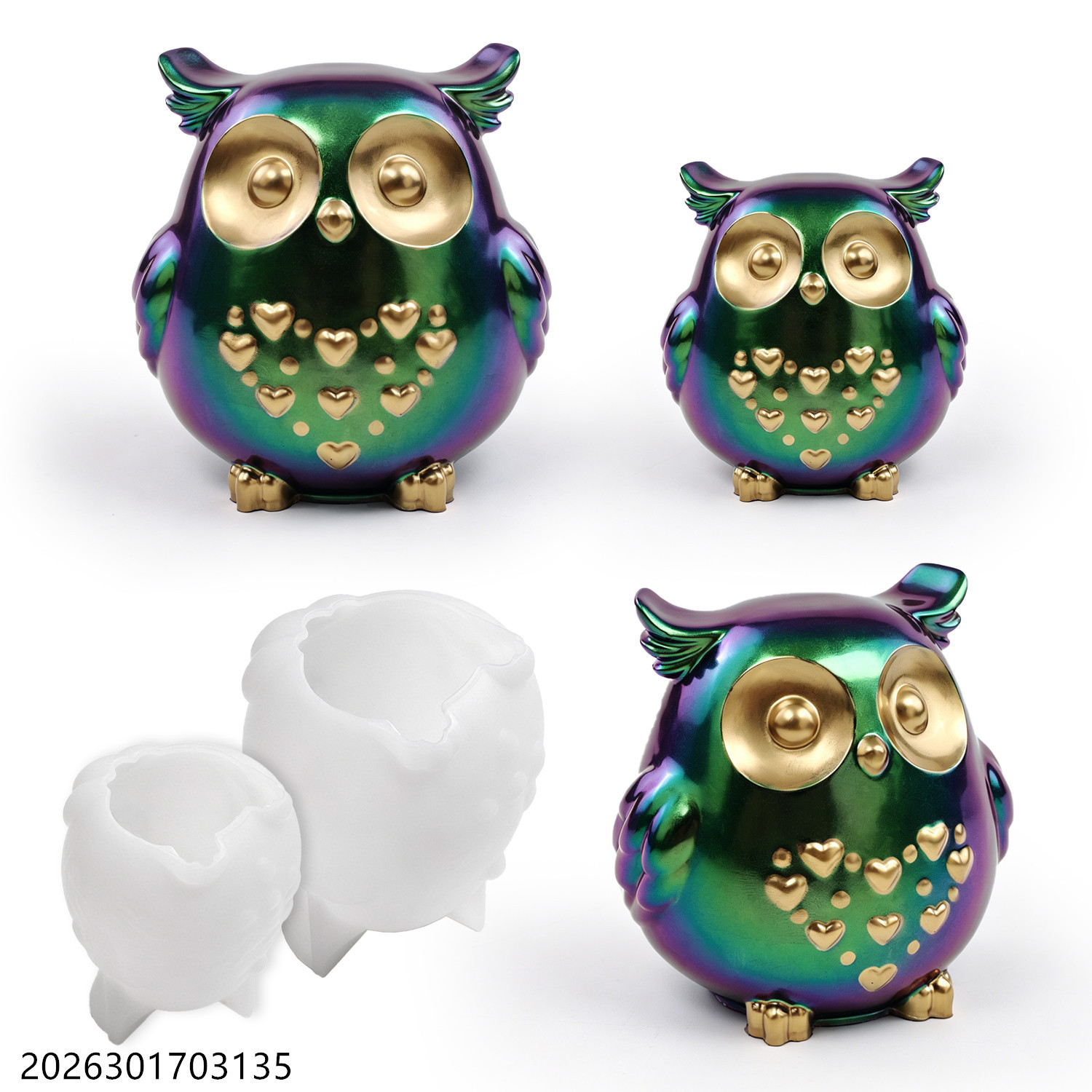 Candle Making Kits - Owl Silicone Mold 3D Bird Shape