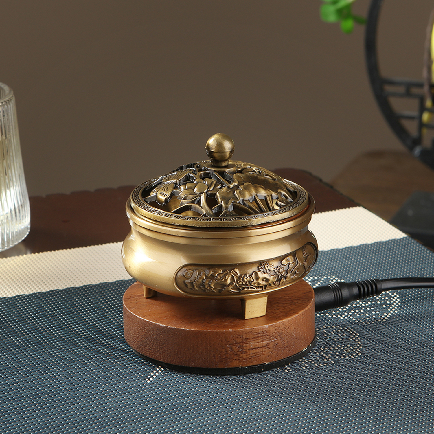 Candle Making Thermometer - 220V Electronic Incense Burner Bronze Essential