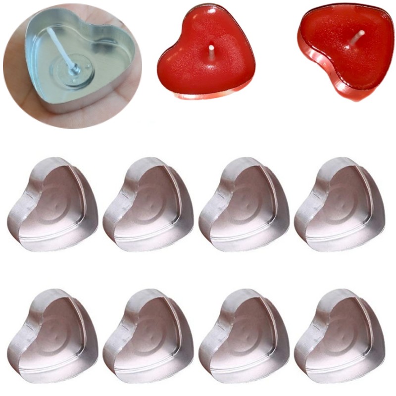 100 Sets Heart shaped Empty Al - Candle Making Kit recension och pris
