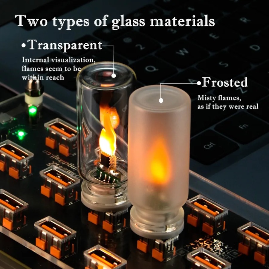 5V USB LED Flame Type Night Li - Candle Making Glass recension och pris