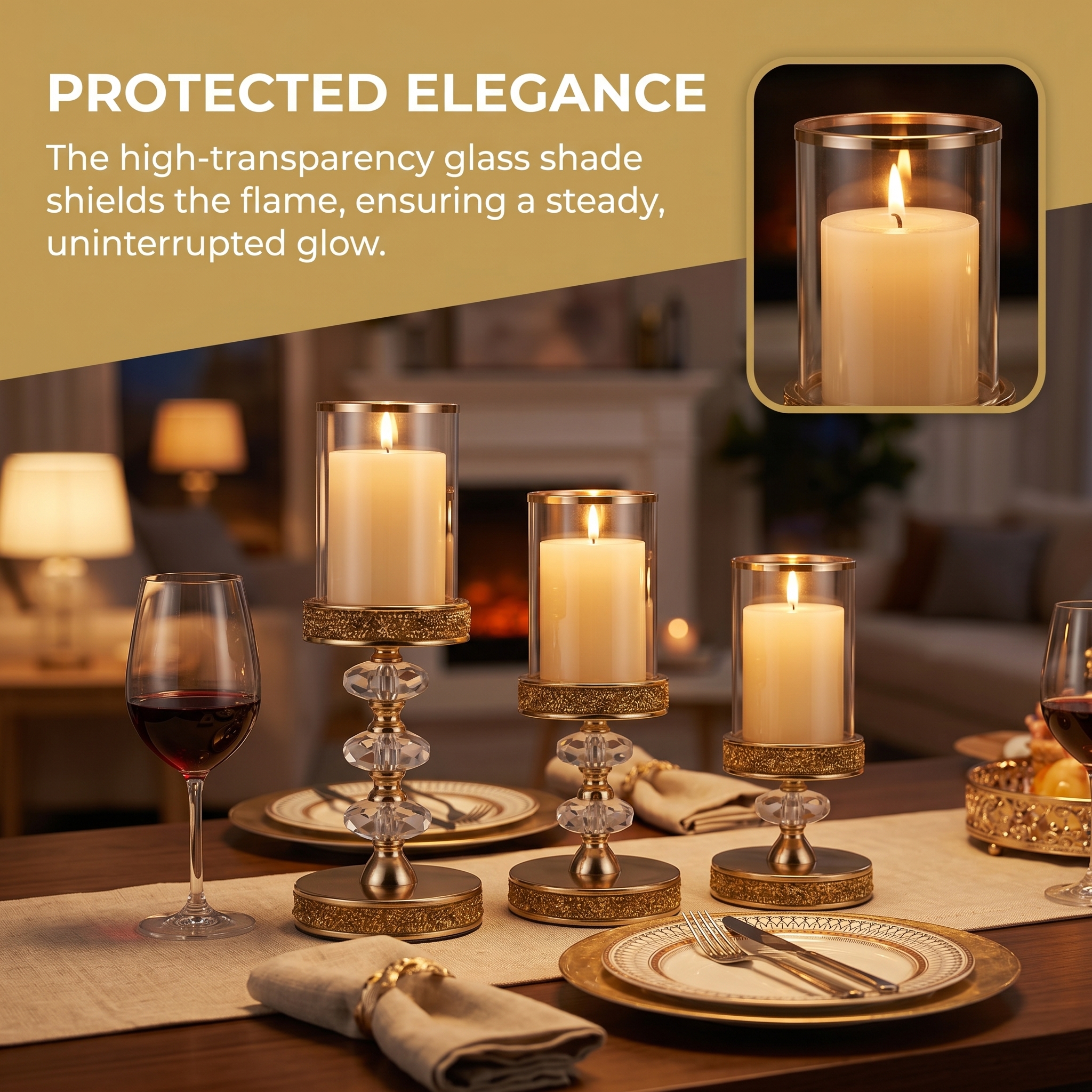 Luxury Crystal Pillar Candle H - Candle Making Glass recension och pris
