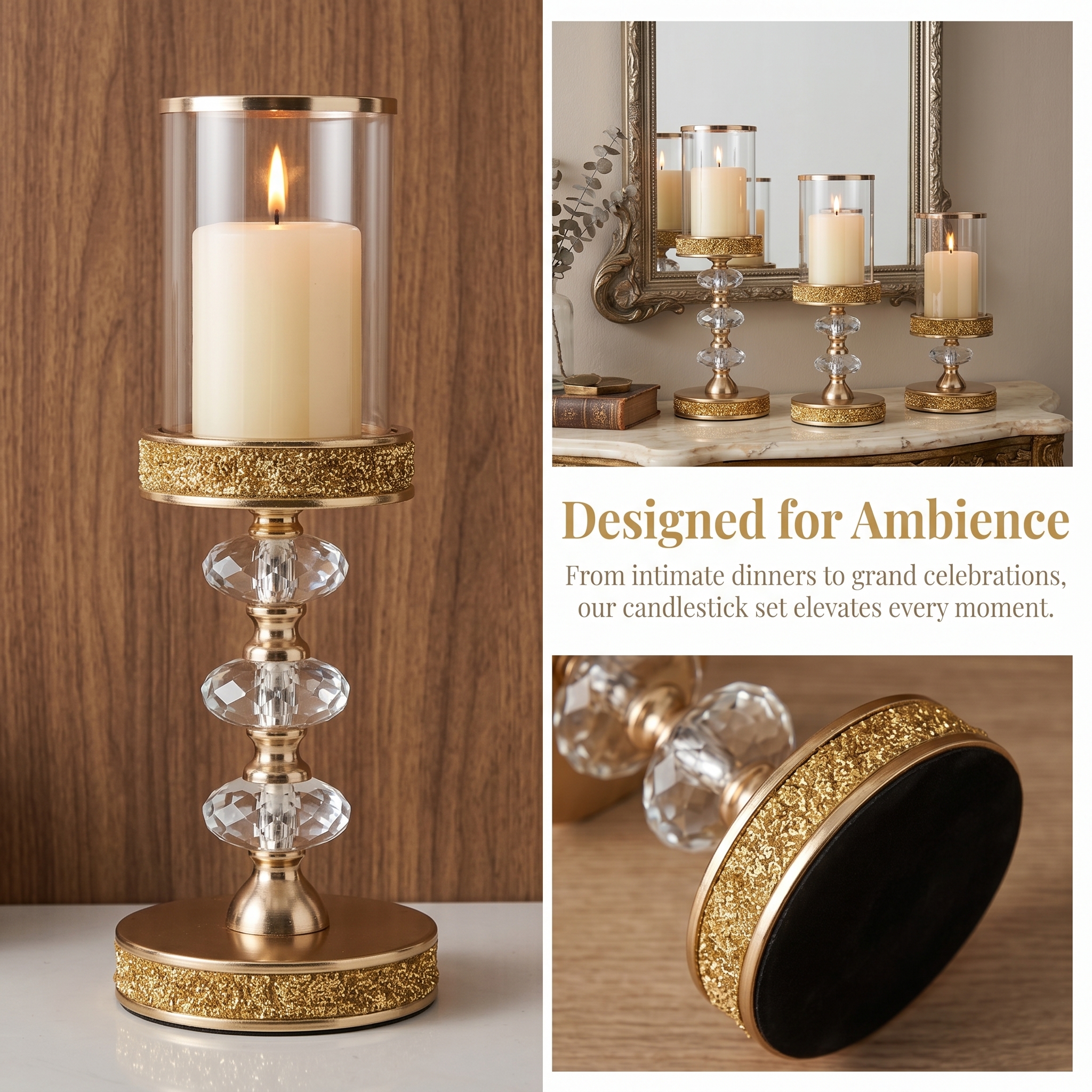 Luxury Crystal Pillar Candle H - Candle Making Glass recension och pris
