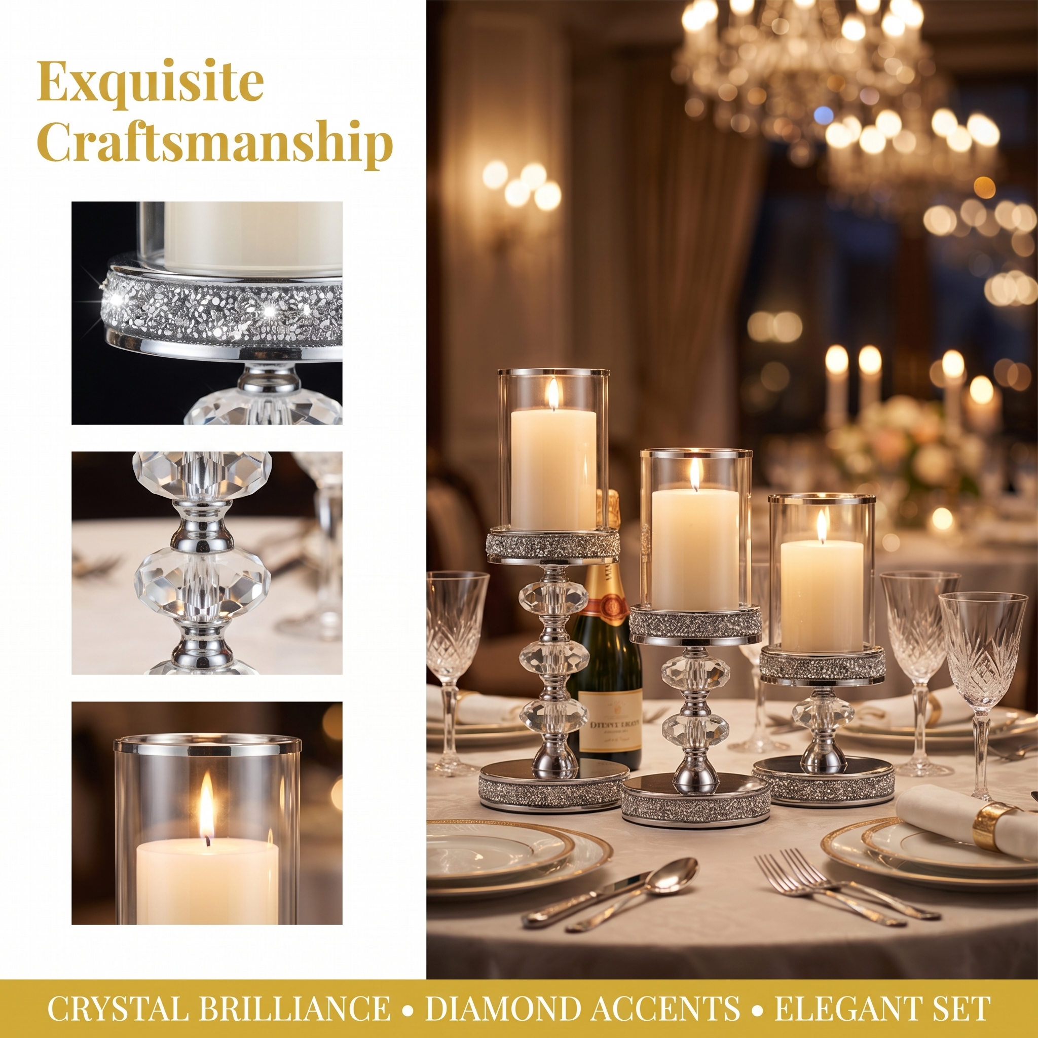 Luxury Crystal Pillar Candle H - Candle Making Glass recension och pris