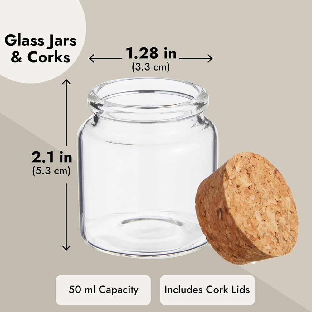 12/24pcs Small Glass Jars with - Candle Making Glass recension och pris