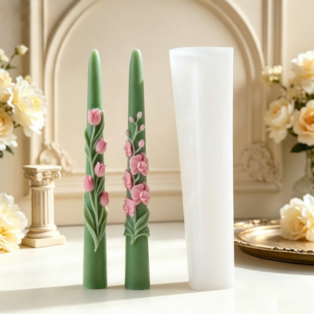 Long Pole Flower Taper Candle  - Candle Making Soy Wax recension och pris