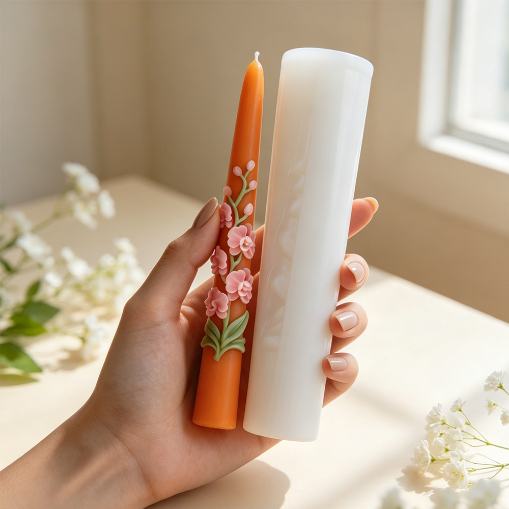 Long Pole Flower Taper Candle  - Candle Making Soy Wax recension och pris