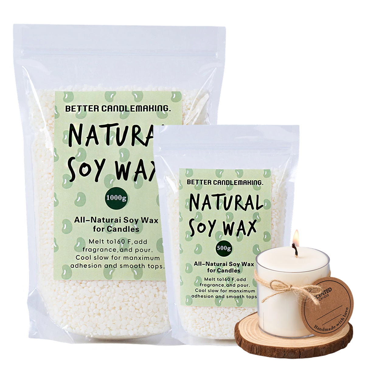 500g/1000g Natural Soy Wax DIY - Candle Making Soy Wax recension och pris