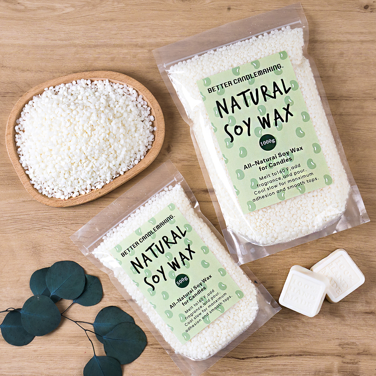 500g/1000g Natural Soy Wax DIY - Candle Making Soy Wax recension och pris