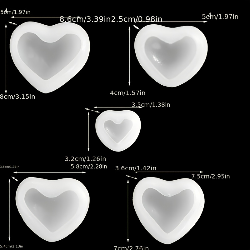 5pcs Heart-Shaped Gypsum Candl - Candle Making Moulds recension och pris