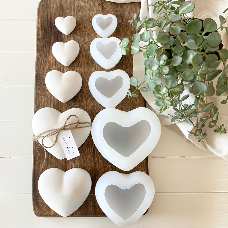5pcs Heart-Shaped Gypsum Candl - Candle Making Moulds recension och pris