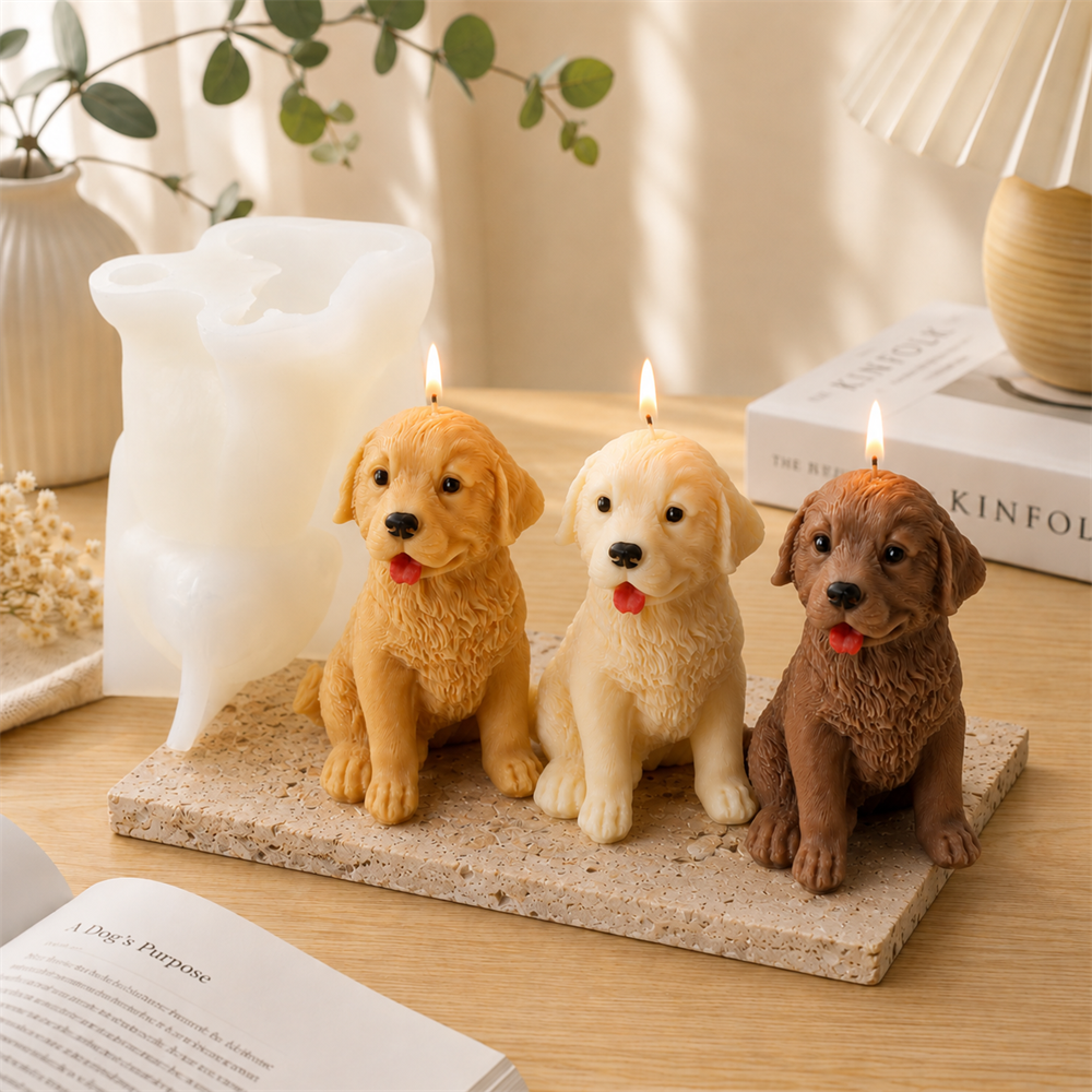 Golden Retriever Silicone Cand - Candle Making Soy Wax recension och pris