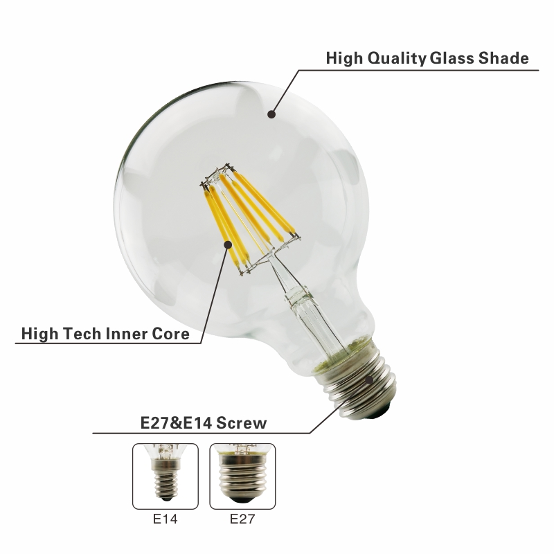 LED Filament Bulb E27 E14 Retr - Candle Making Glass recension och pris