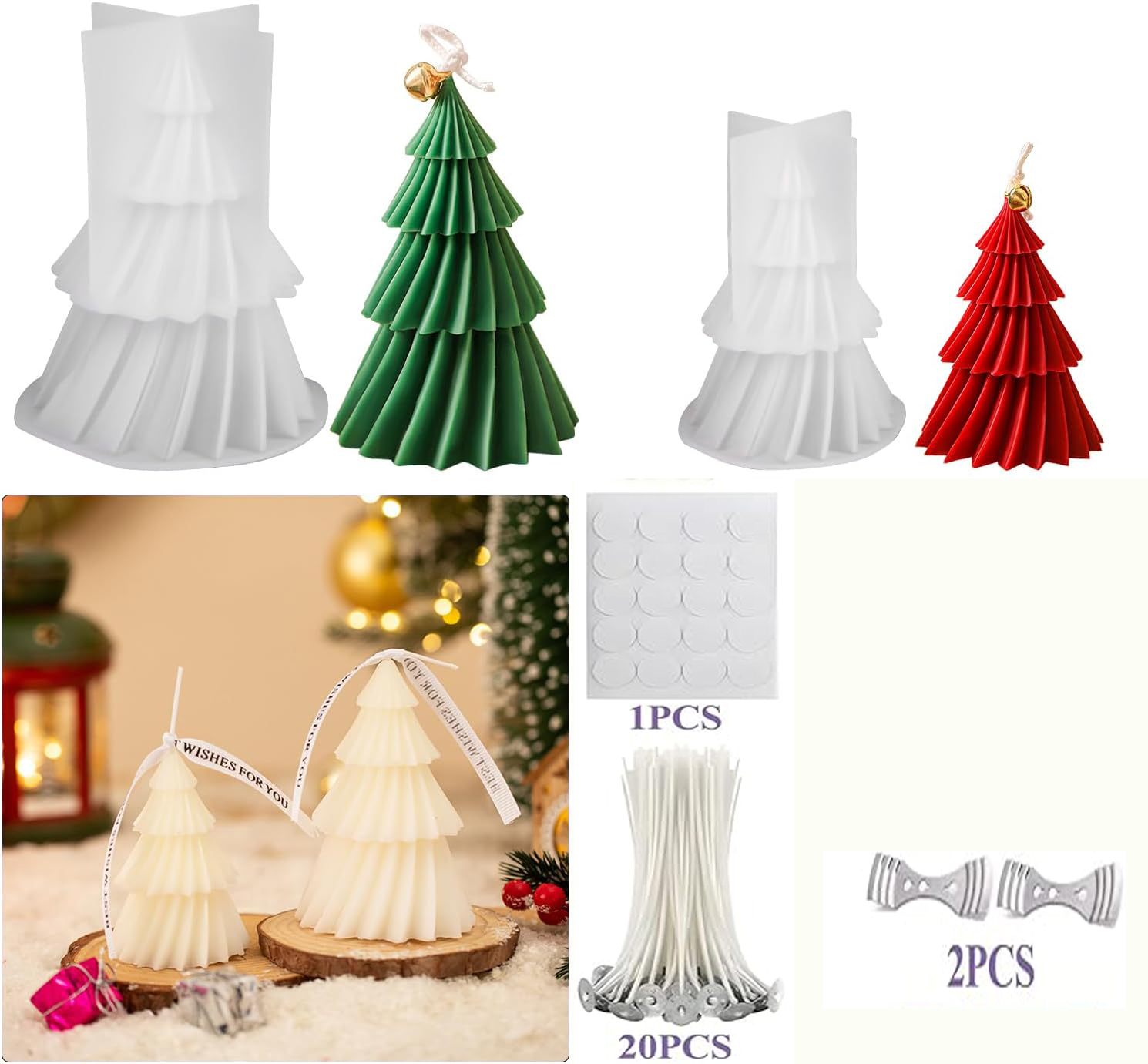 Christmas Tree Silicone Candle - Candle Making Kit Xmas recension och pris
