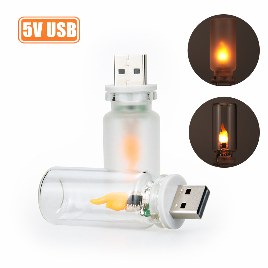USB Flame Flickering LED Frost - Candle Making Glass recension och pris