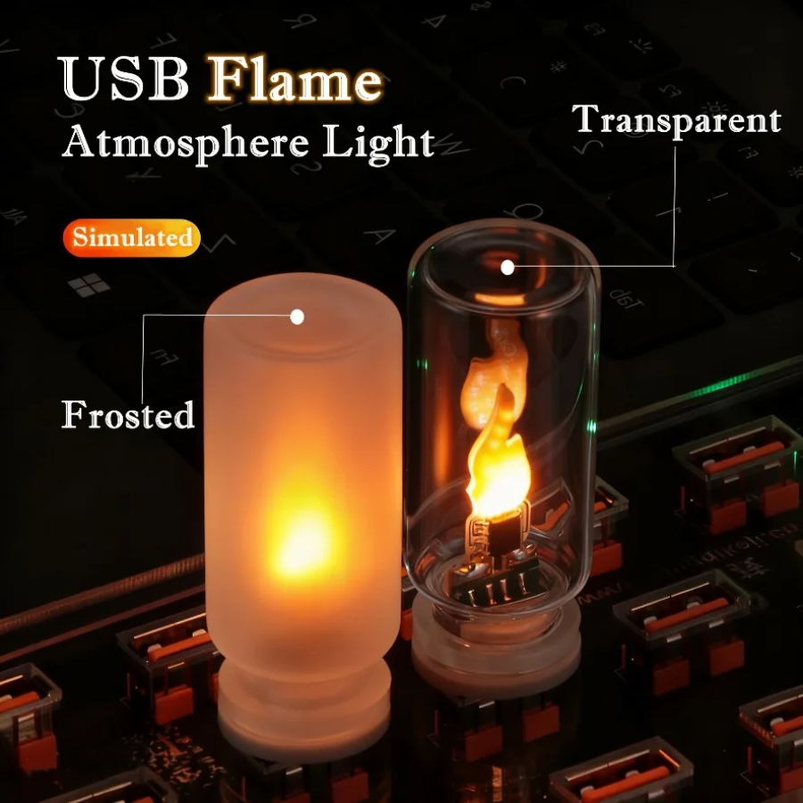 USB Flame Flickering LED Frost - Candle Making Glass recension och pris