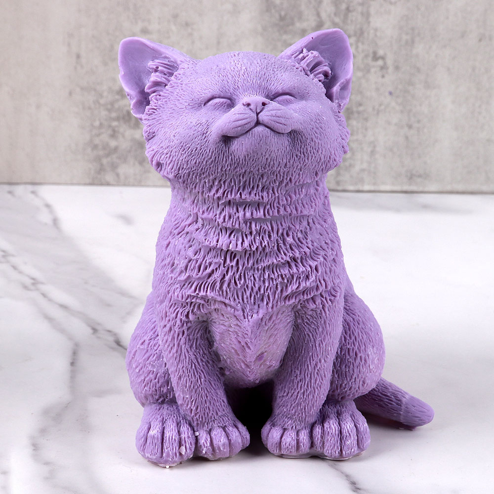 Cute Sitting Cat Candle Silico - Candle Making Soy Wax recension och pris