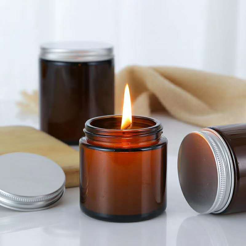 6pc 100/250ml Amber Glass Cand - Candle Making Glass recension och pris