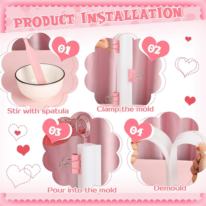 6 Piece Long Tube Silicone Mol - Candle Making Youtube recension och pris