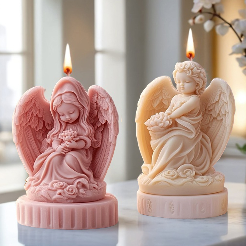 3D cute couple angel candle mo - Candle Making Thermometer recension och pris