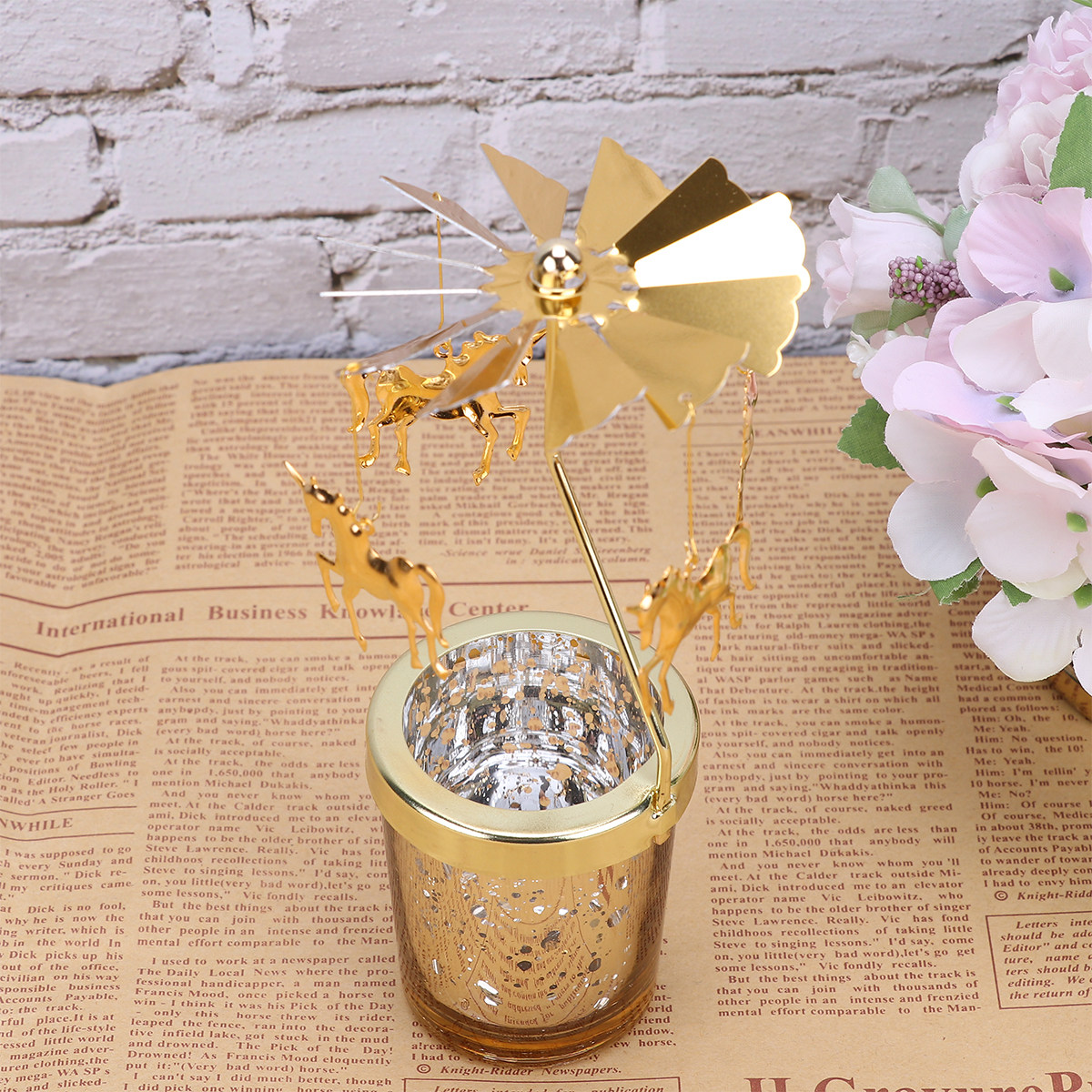 Rotating Glass Candlestick Han - Candle Making Glass recension och pris