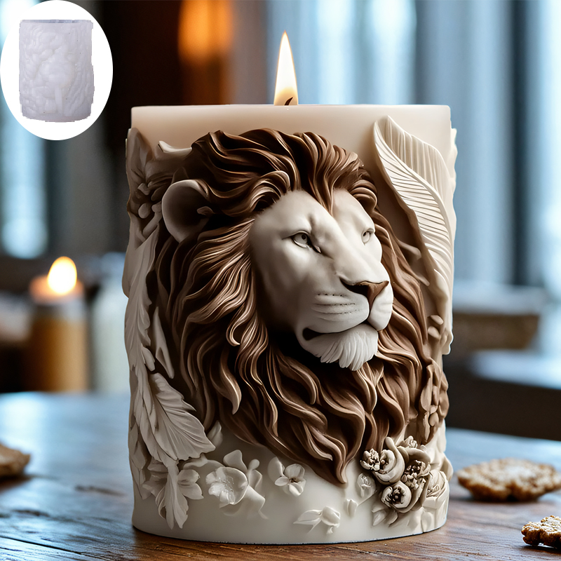 3D Lion Relief Candle Mold - F - Candle Making Thermometer recension och pris