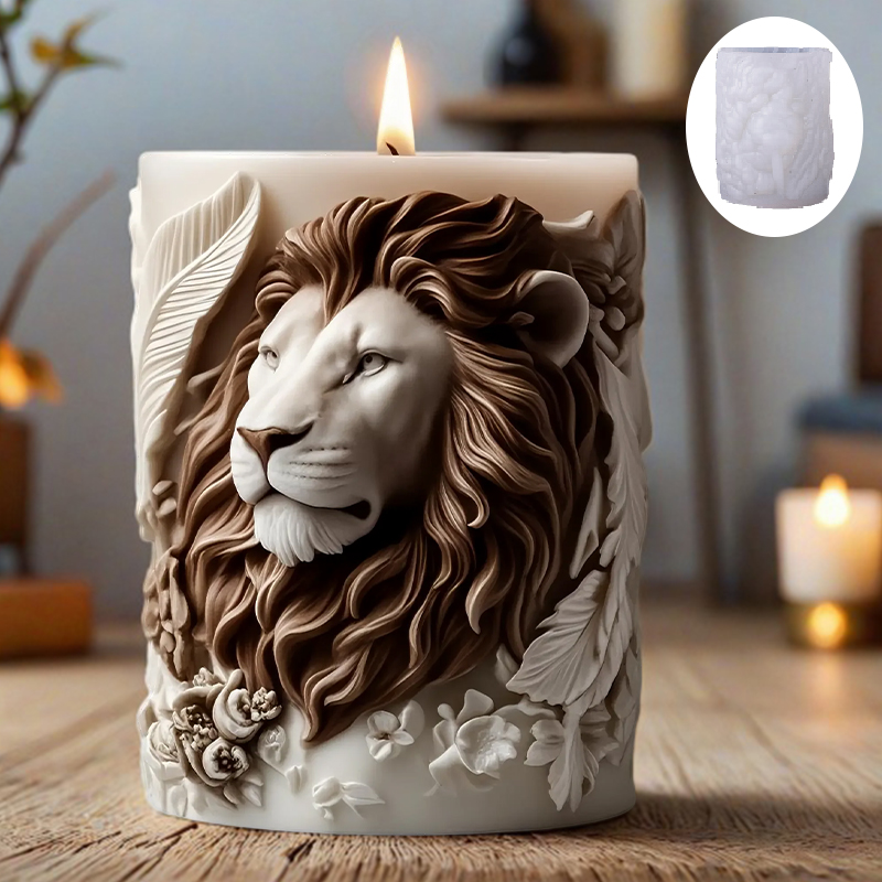 3D Lion Relief Candle Mold - F - Candle Making Thermometer recension och pris