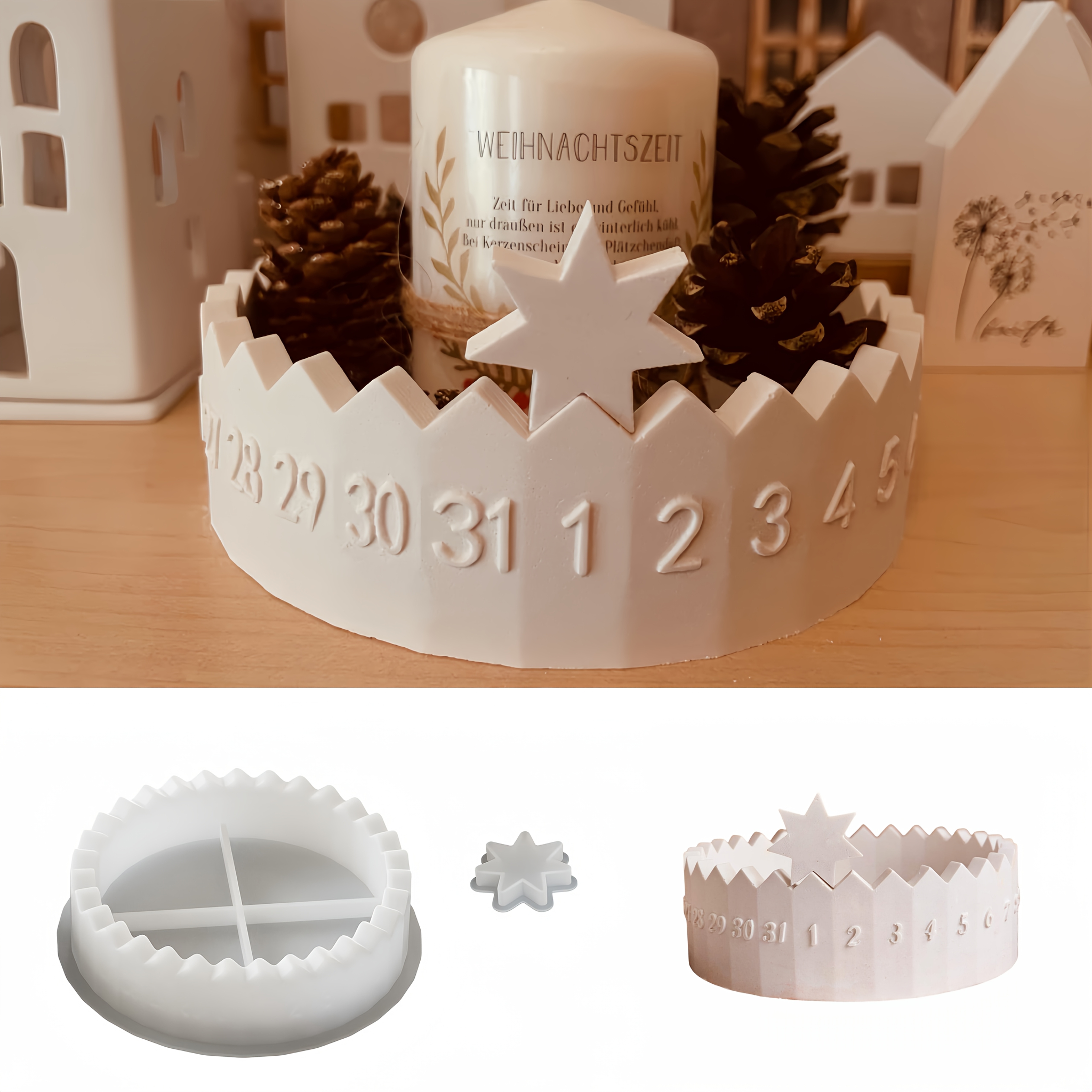 1 set Advent Calendar Silicone - Candle Making Moulds recension och pris