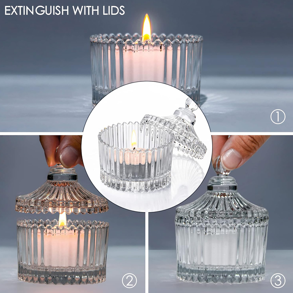 Votive Candle Holders with Lid - Candle Making Glass recension och pris