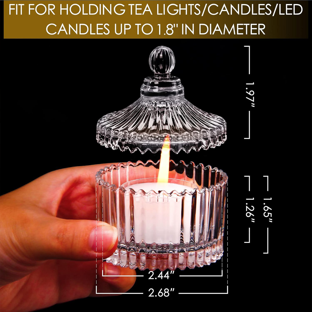 Votive Candle Holders with Lid - Candle Making Glass recension och pris