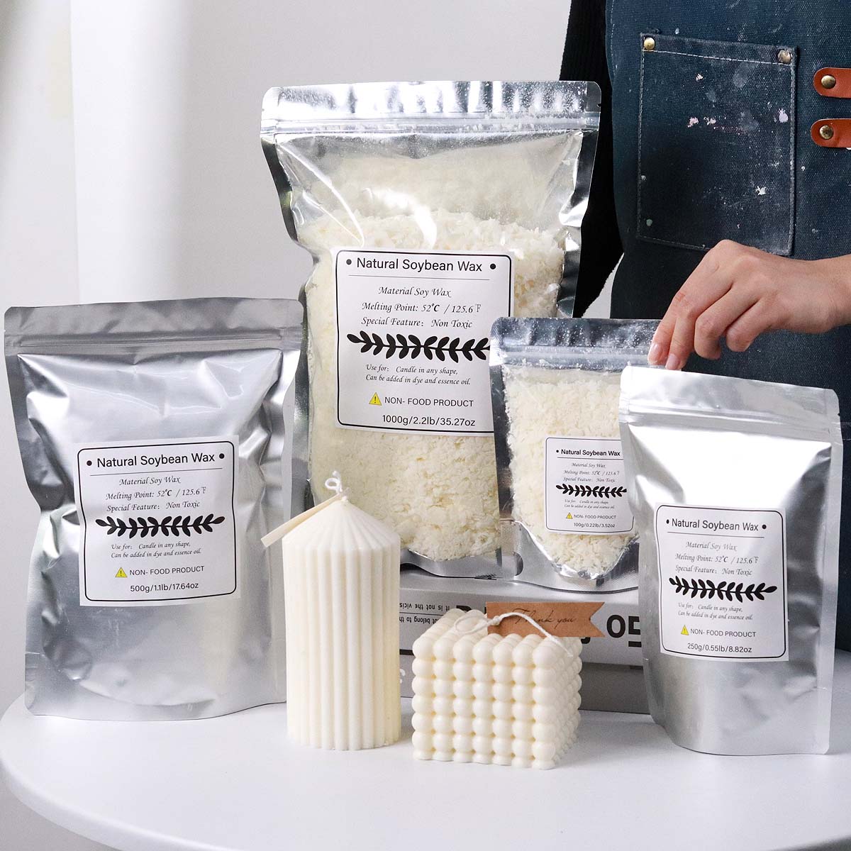 100/250/500/1000g Natural Soy  - Candle Making Kits recension och pris
