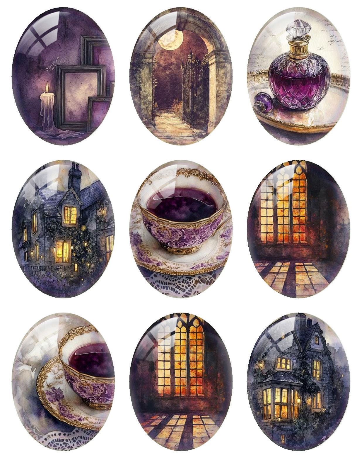 10pcs/lot Halloween Purple Got - Candle Making Glass recension och pris