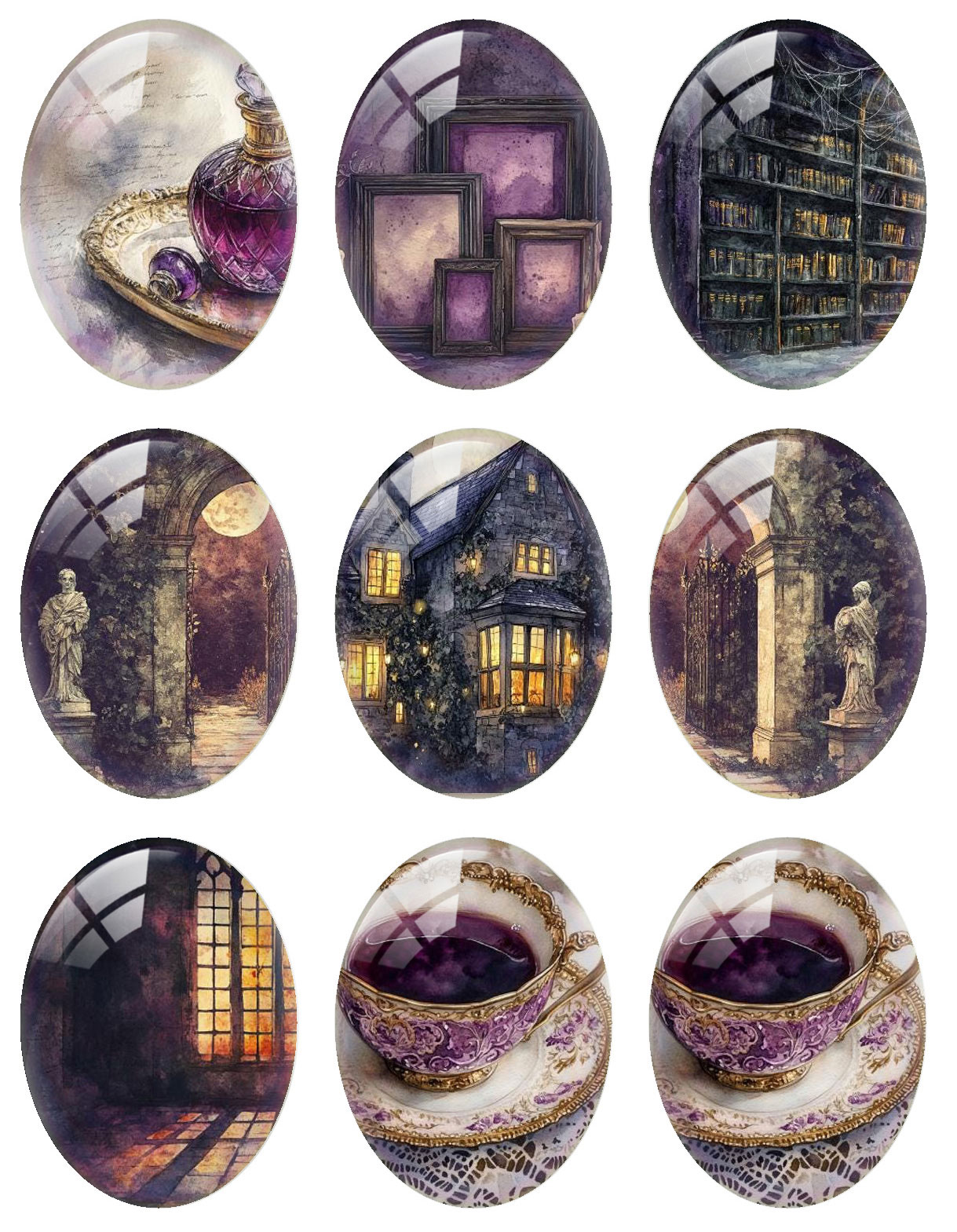 10pcs/lot Halloween Purple Got - Candle Making Glass recension och pris