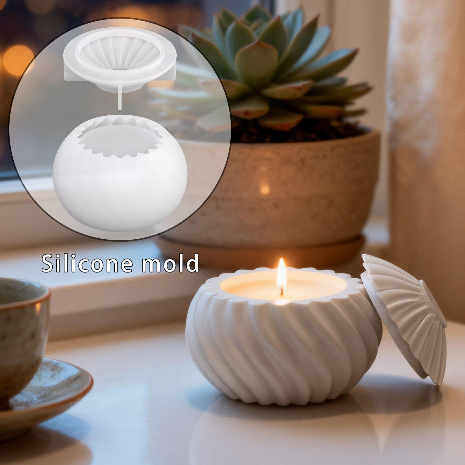 DIY Spiral Pearlescent Candle  - Candle Making Moulds recension och pris