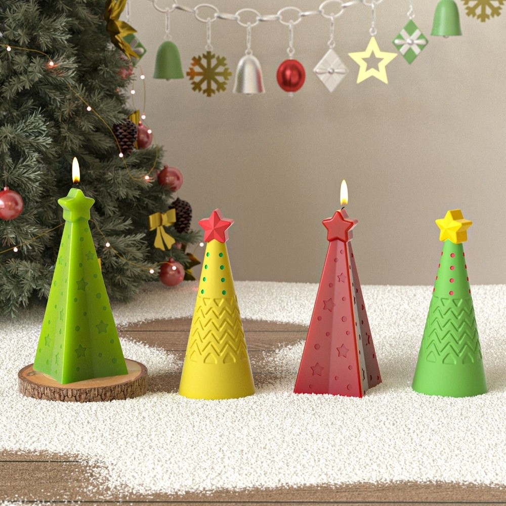 New Silicone Christmas Cone Ca - Candle Making Kit Xmas recension och pris