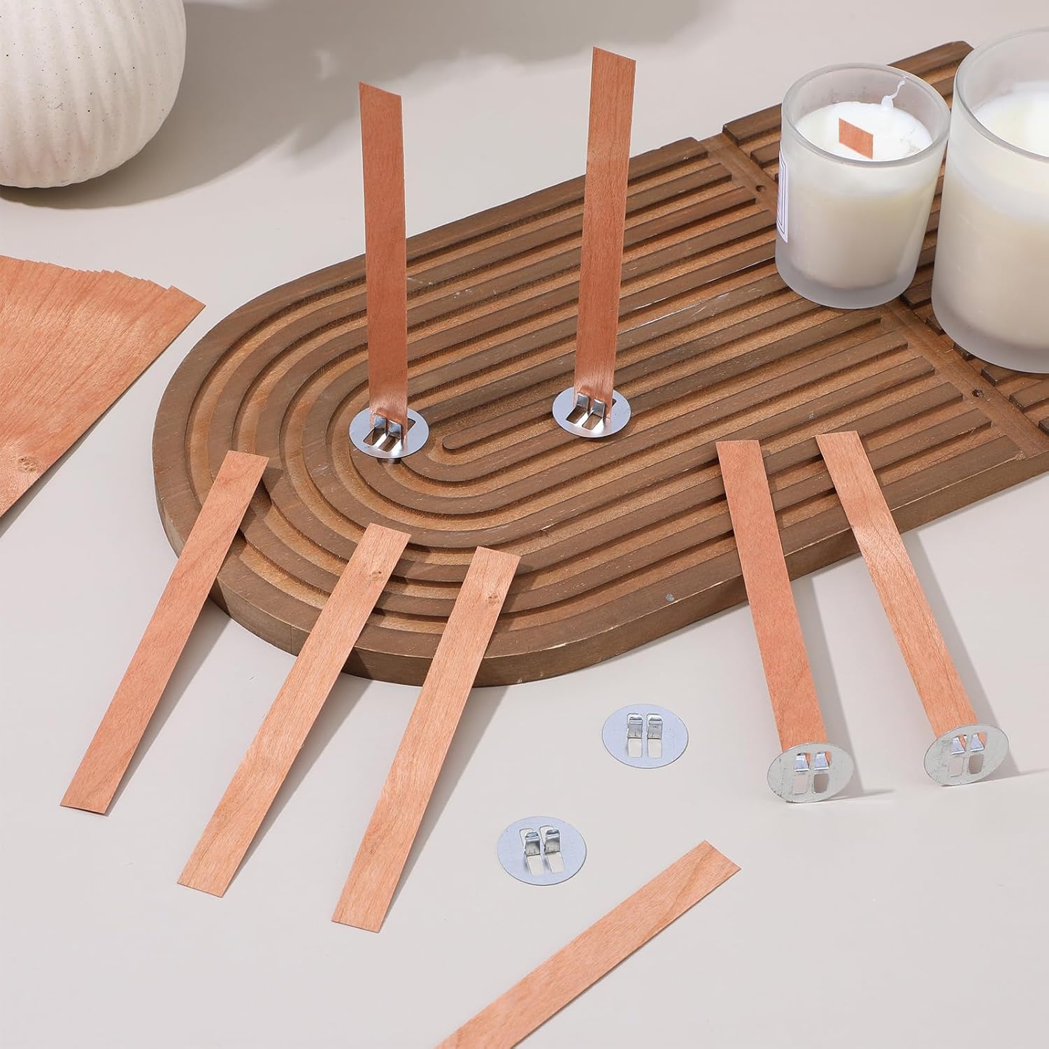 60Pcs Wood Wicks for Candles M - Candle Making Soy Wax recension och pris