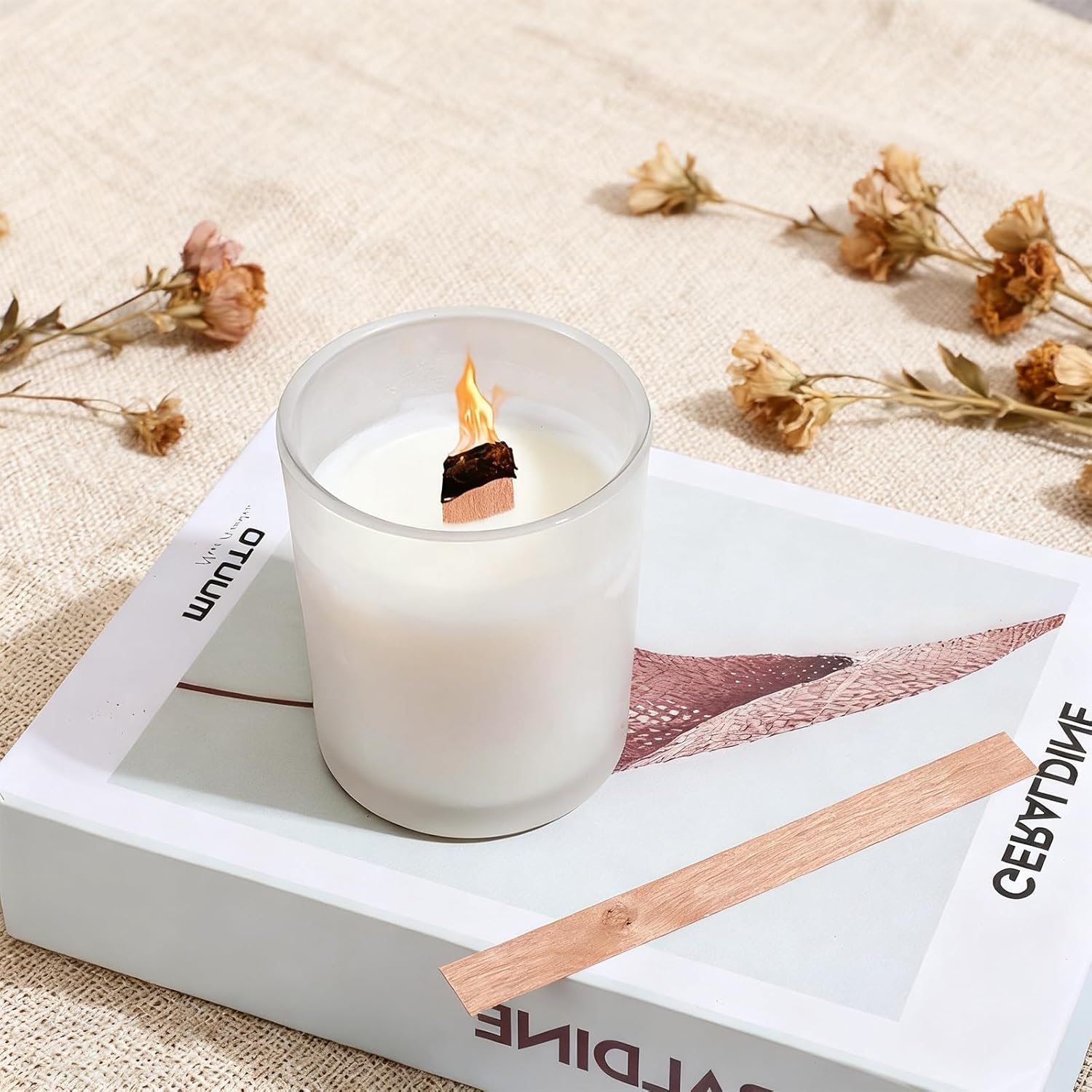 60Pcs Wood Wicks for Candles M - Candle Making Soy Wax recension och pris