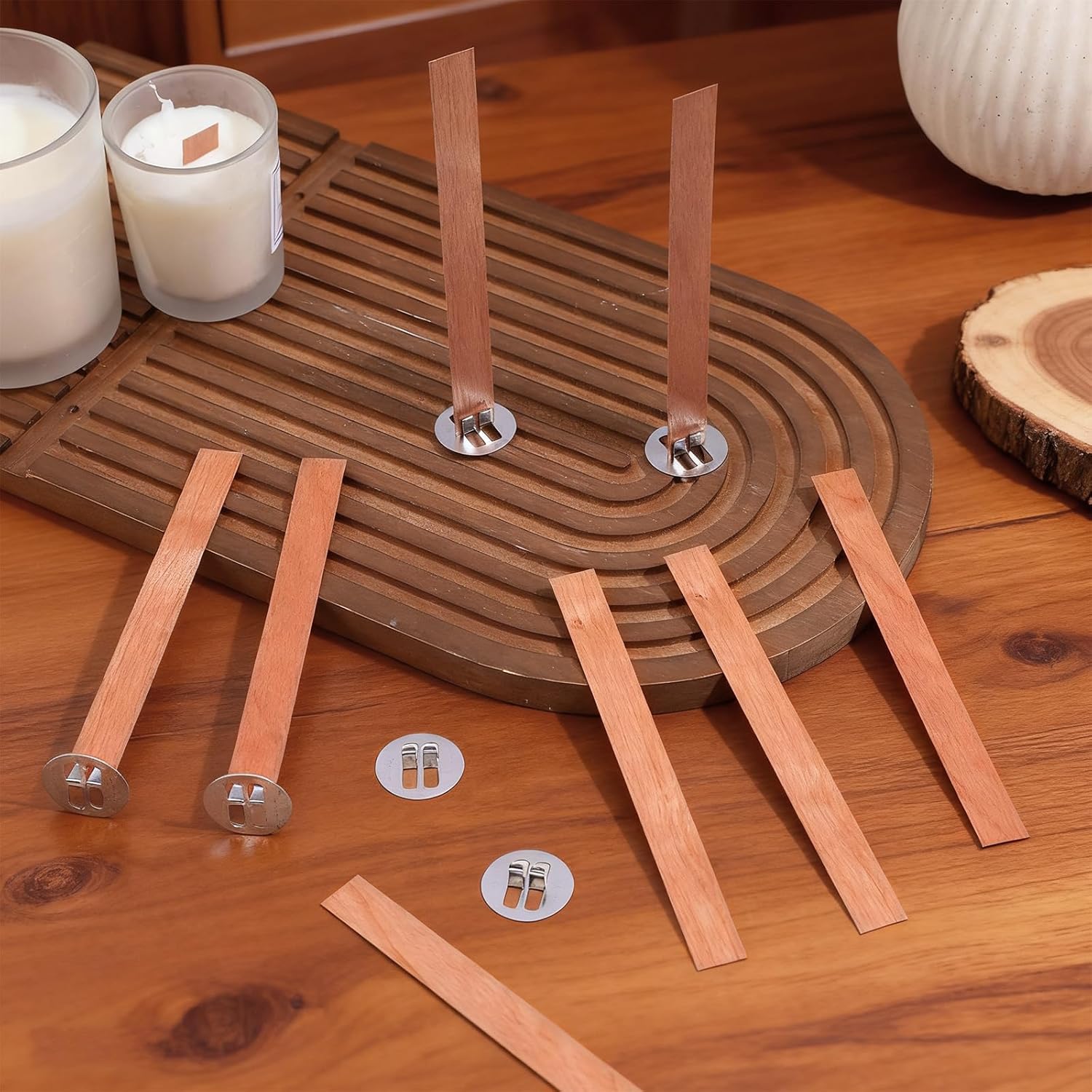 60Pcs Wood Wicks for Candles M - Candle Making Soy Wax recension och pris
