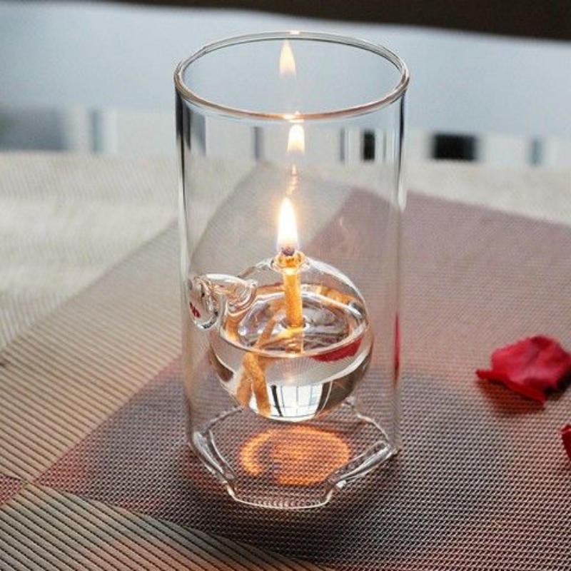 Romantic Glass Oil Lamp Transp - Candle Making Glass recension och pris