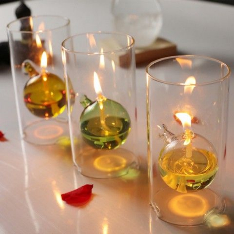 Romantic Glass Oil Lamp Transp - Candle Making Glass recension och pris