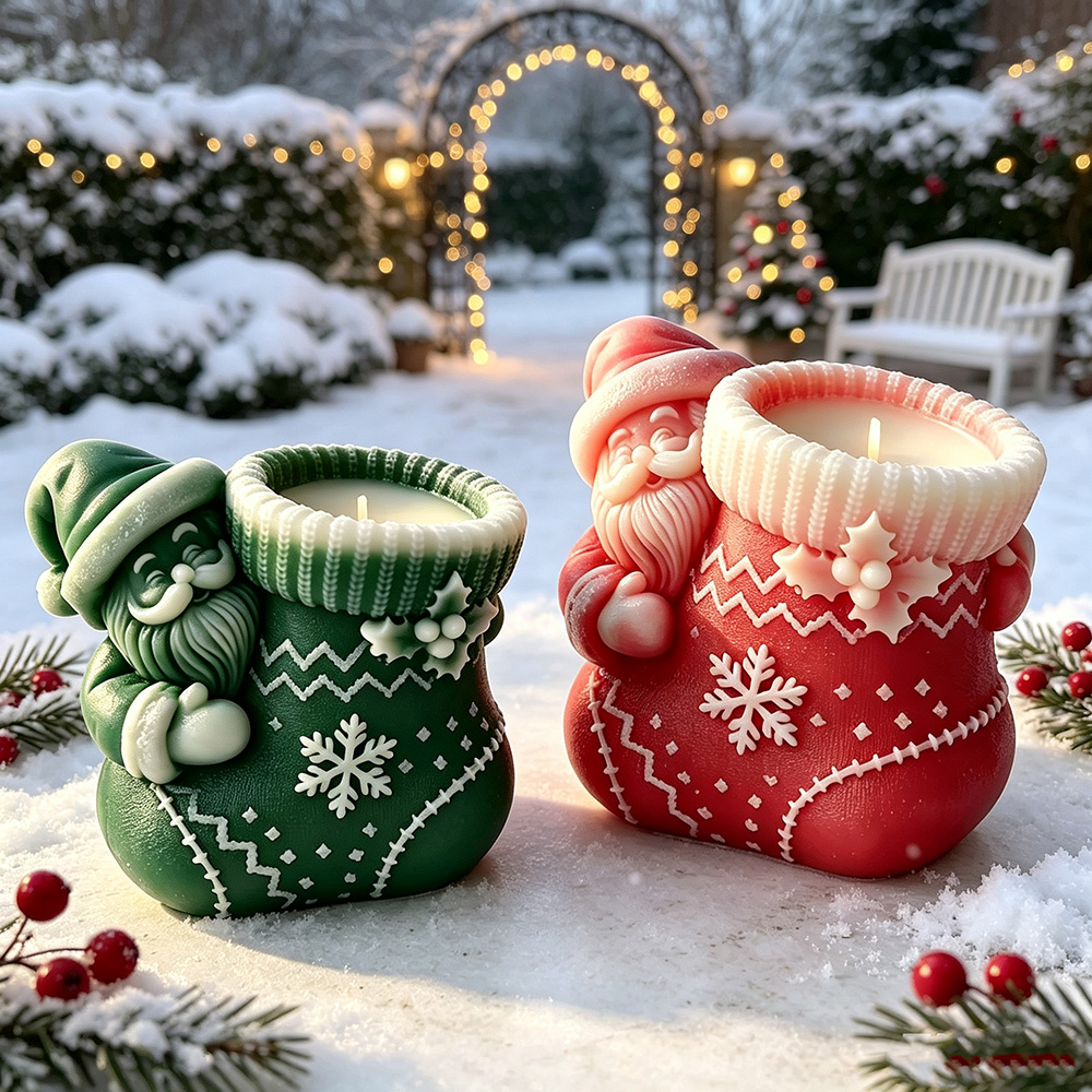Santa Sock Silicone Candle Mol - Candle Making Kits recension och pris
